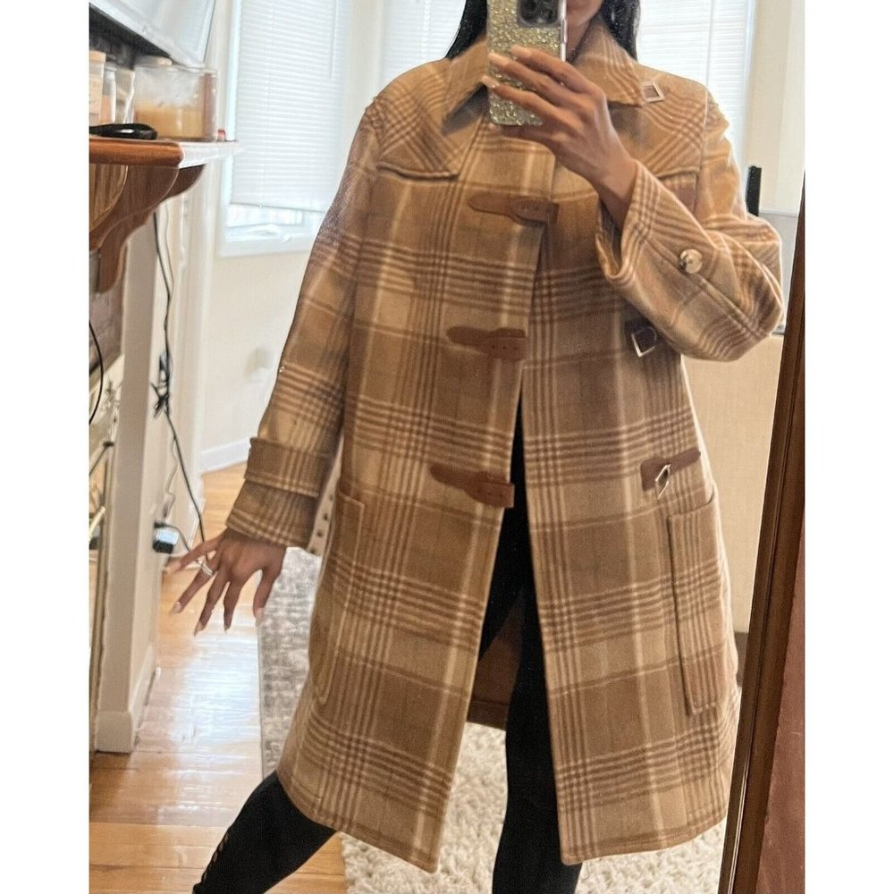 $4,550 Ralph Lauren Purple Label Collection Wool Plaid Trench Coat 2 NWT Runsbig